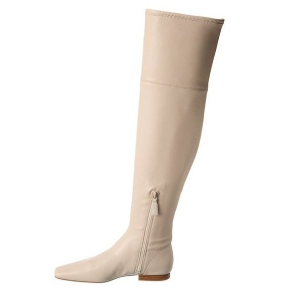 $800 Vince Nissa SLEEK LEATHER OVER THE KNEE BOOT OPALINE 7 (ME18) - Picture 2 of 9